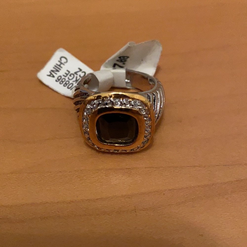 Cubic Zirconia NEW size 9 woman’s ring black stone